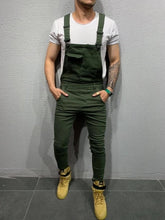 Load image into Gallery viewer, new 2019 Hot style overalls with multiple pockets and straps for men&#39;s casual and slim woven jumpsuit pants