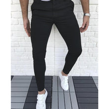 Load image into Gallery viewer, New Men&#39;s Slim Fit Casual Pants Joggers Sweatpants Social Winter Straight Soft Trousers Solid Color Male Elastic Black Clothing