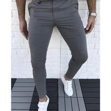 Load image into Gallery viewer, New Men&#39;s Slim Fit Casual Pants Joggers Sweatpants Social Winter Straight Soft Trousers Solid Color Male Elastic Black Clothing