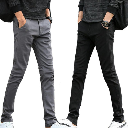 Men's trousers spring and autumn casual pants sports slimming 2019 new straight tube small leg trousers