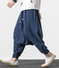 Load image into Gallery viewer, New 2019 Summer Fashion men&#39;s Casual Loose cotton linen Trousers plus size M- 6XL 7XL Harem Pants brand Autunm cross-pants