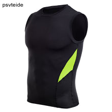 Load image into Gallery viewer, men&#39;s sports tank top gym T-shirt sleeveless tops compression vests running shirt elastic vest slim top exercises activewear man