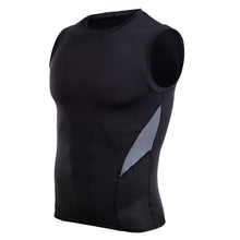 Load image into Gallery viewer, men&#39;s sports tank top gym T-shirt sleeveless tops compression vests running shirt elastic vest slim top exercises activewear man