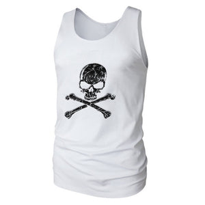 Men's Vivid Workout Tank Tops Vest Sexy Fitted Men's Tank Men Fitness Tees Muscle Men Activewears printing Skull Cotton Muscle