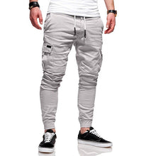 Load image into Gallery viewer, Men&#39;s Vogue Slim Fit Ankle-tied Pencil Pants Joggers Trousers Male Casaul Drawstring Side Pockets Harem Pants Solid Sportswear