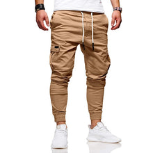 Load image into Gallery viewer, Men&#39;s Vogue Slim Fit Ankle-tied Pencil Pants Joggers Trousers Male Casaul Drawstring Side Pockets Harem Pants Solid Sportswear