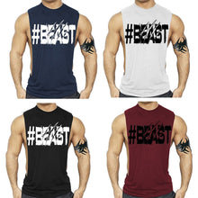 Load image into Gallery viewer, OA  Men&#39;s Beast Activewear Armhole Workout Sleeveless vest Bodybuilding Tank Top Gym Fit