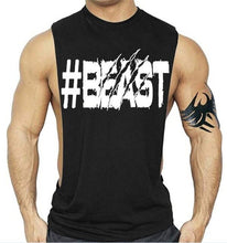 Load image into Gallery viewer, OA  Men&#39;s Beast Activewear Armhole Workout Sleeveless vest Bodybuilding Tank Top Gym Fit